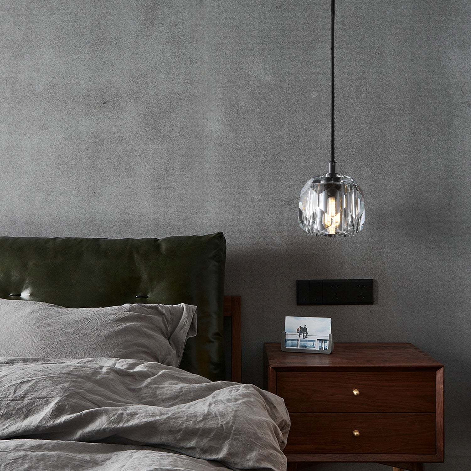 Bille Clear Crystal Double Ball  Pendant Lighting