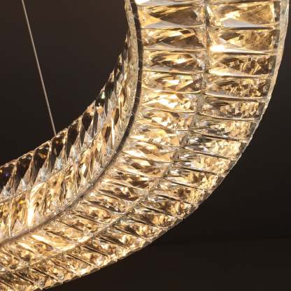 Clear Crystal Ring Chandelier