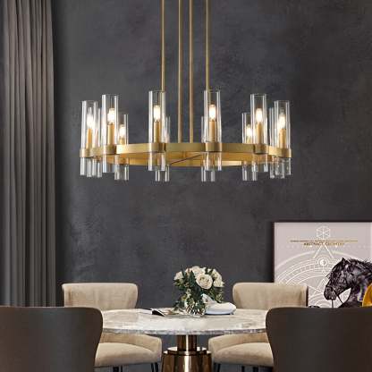 Ravalle Glass Round Chandelier 36"