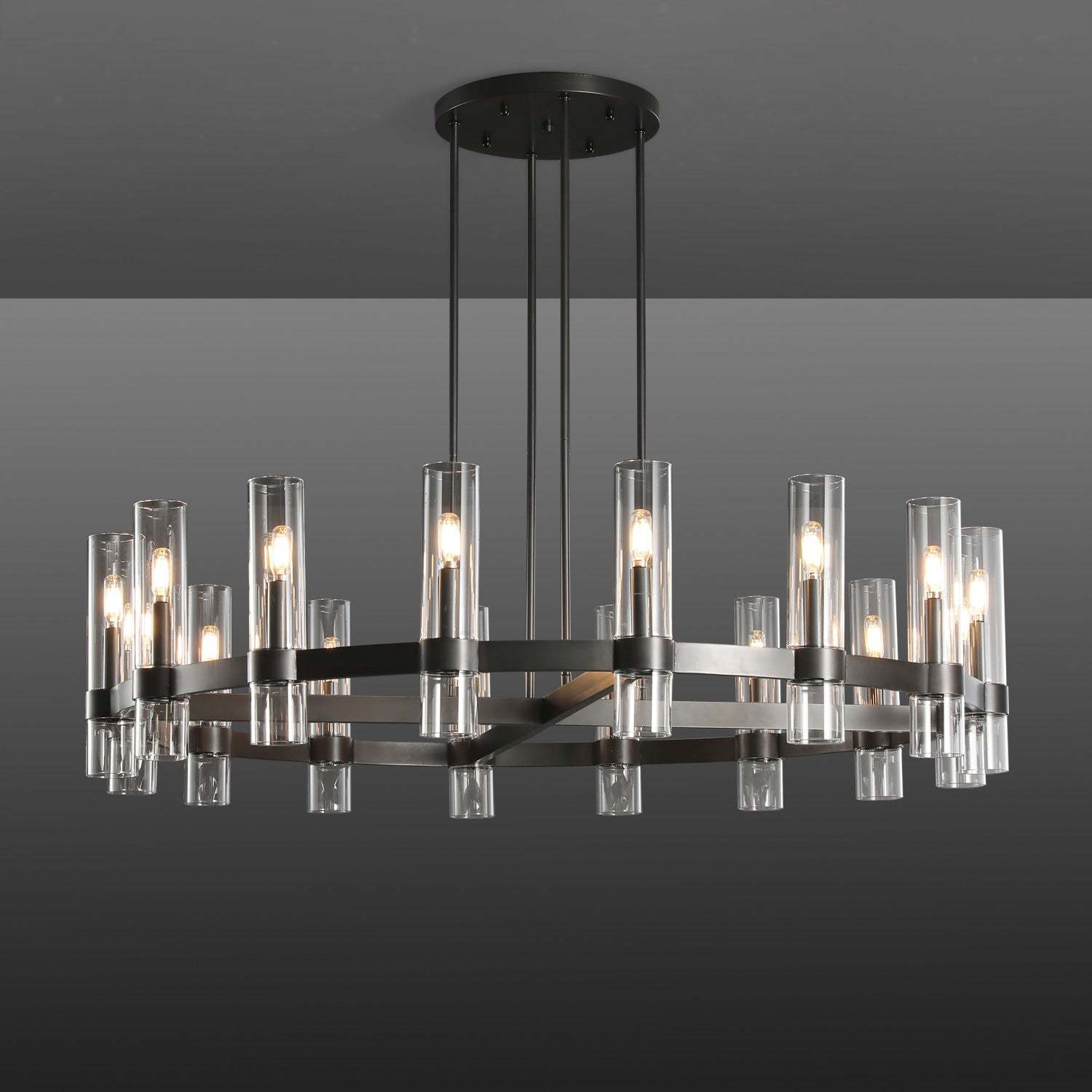 Ravalle Glass Round Chandelier 48"