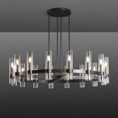 Ravalle Glass Round Chandelier 48"