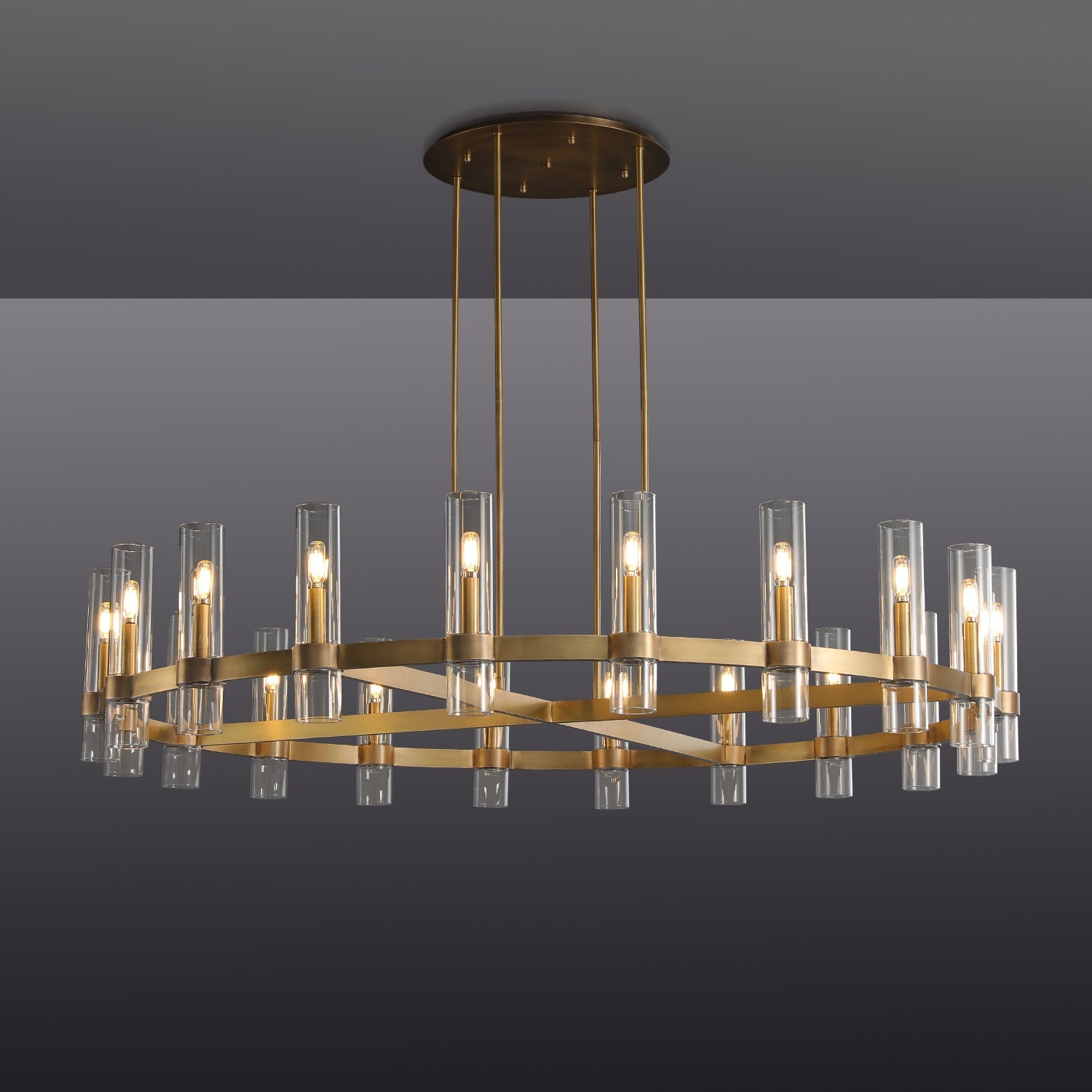 Ravalle Glass Round Chandelier 60"