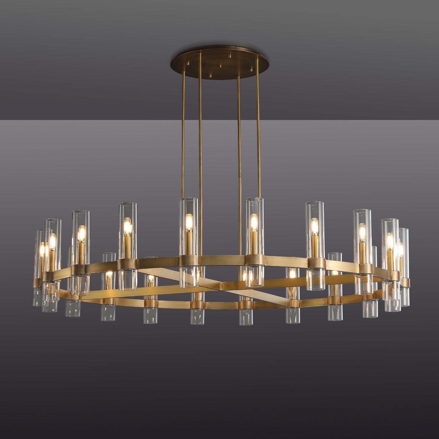 Ravalle Glass Round Chandelier 60"