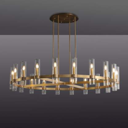 Ravalle Glass Round Chandelier 60"