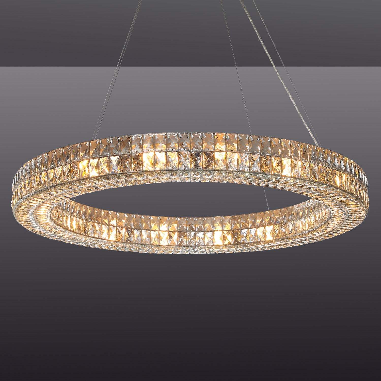 Clear Crystal Ring Chandelier
