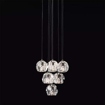 Bille Crystal Ball Cluster Chandelier 14"