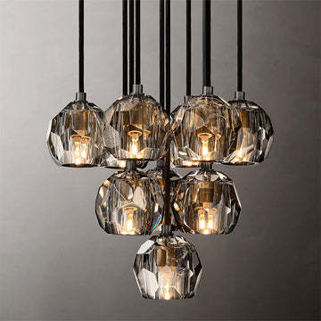 Bille Crystal Ball Cluster Chandelier 14"
