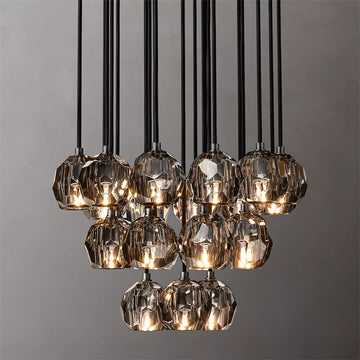 Bille Crystal Ball Cluster Chandelier 24"