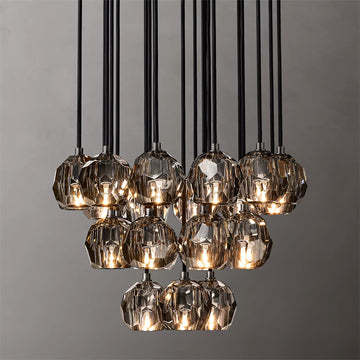 Bille Crystal Ball Cluster Chandelier 24"