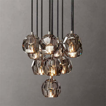 Bille Crystal Ball Cluster Chandelier 14"