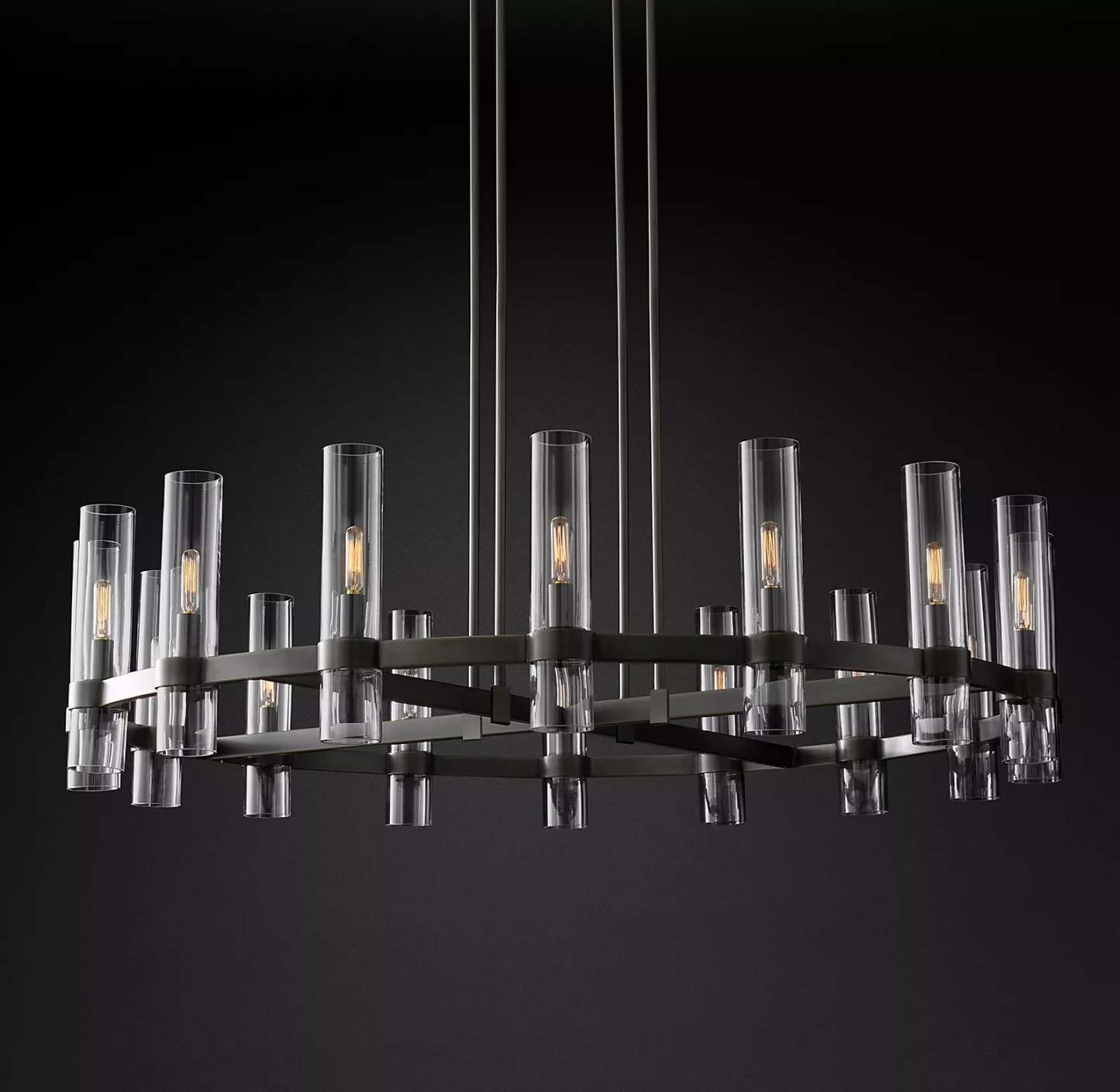 Ravalle Glass Round Chandelier 48"