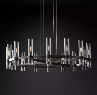 Ravalle Glass Round Chandelier 48"