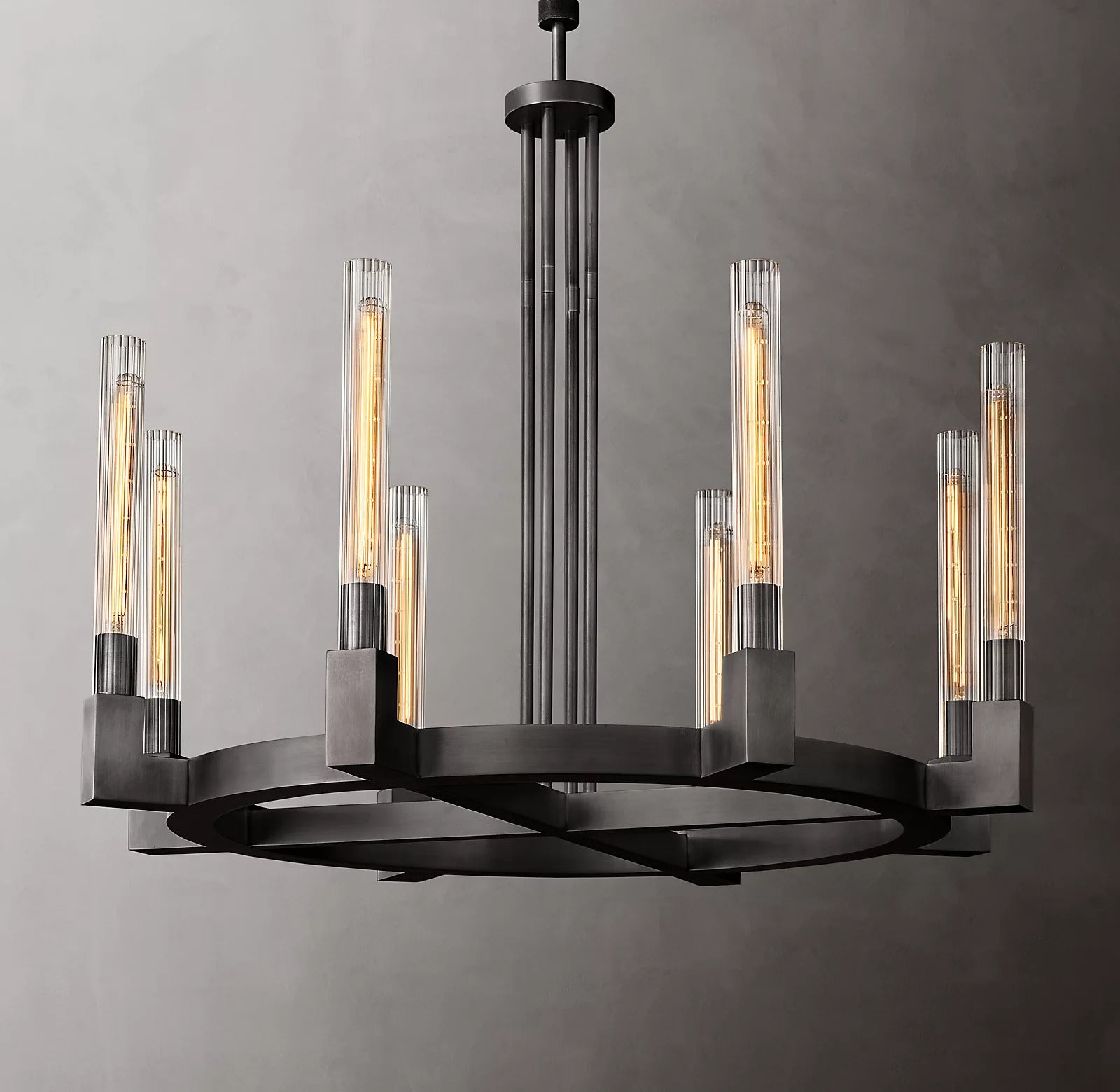 Candlestack Round Chandelier 36"