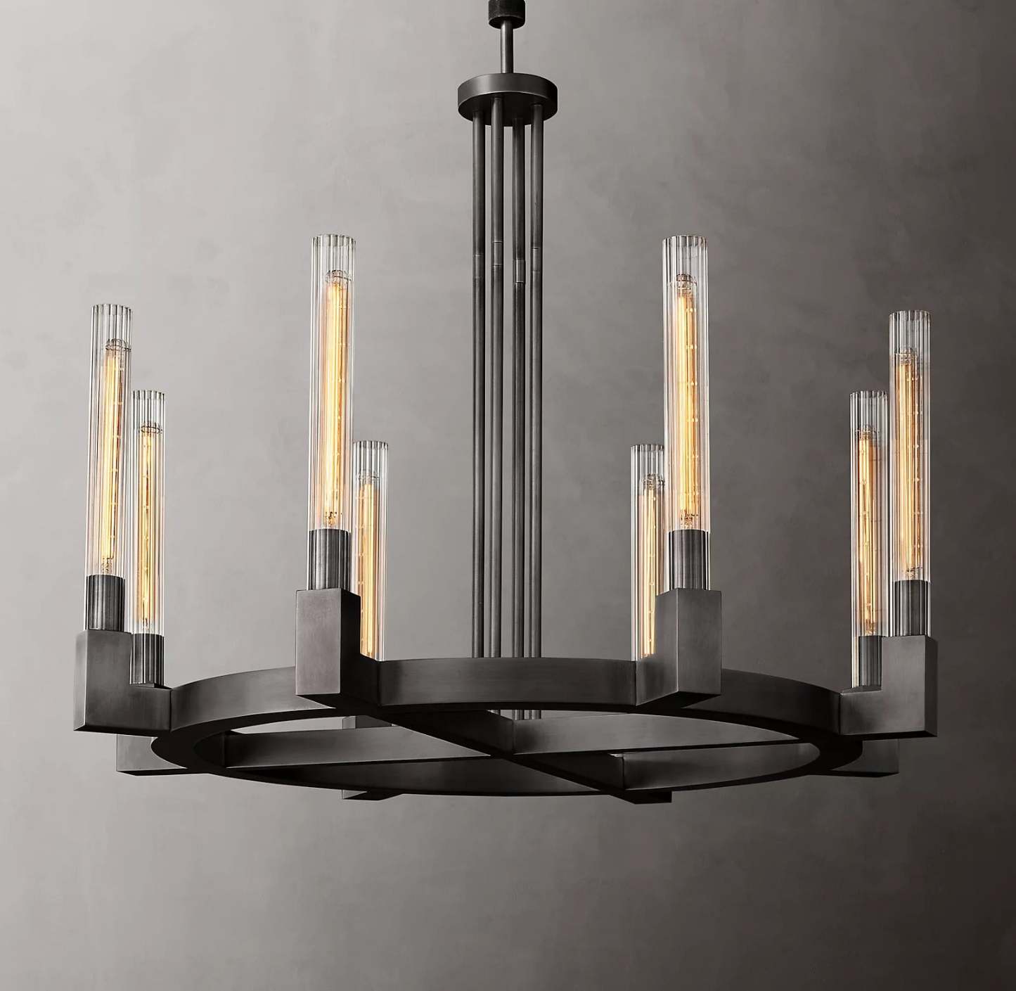 Candlestack Round Chandelier 36"