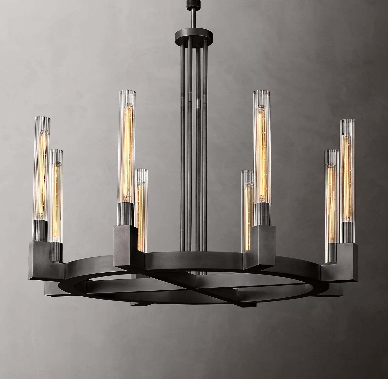 Candlestack Round Chandelier 36"