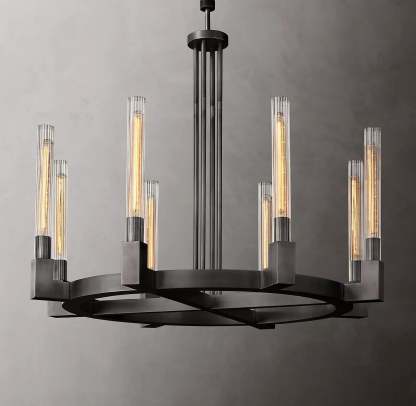 Candlestack Round Chandelier 36"