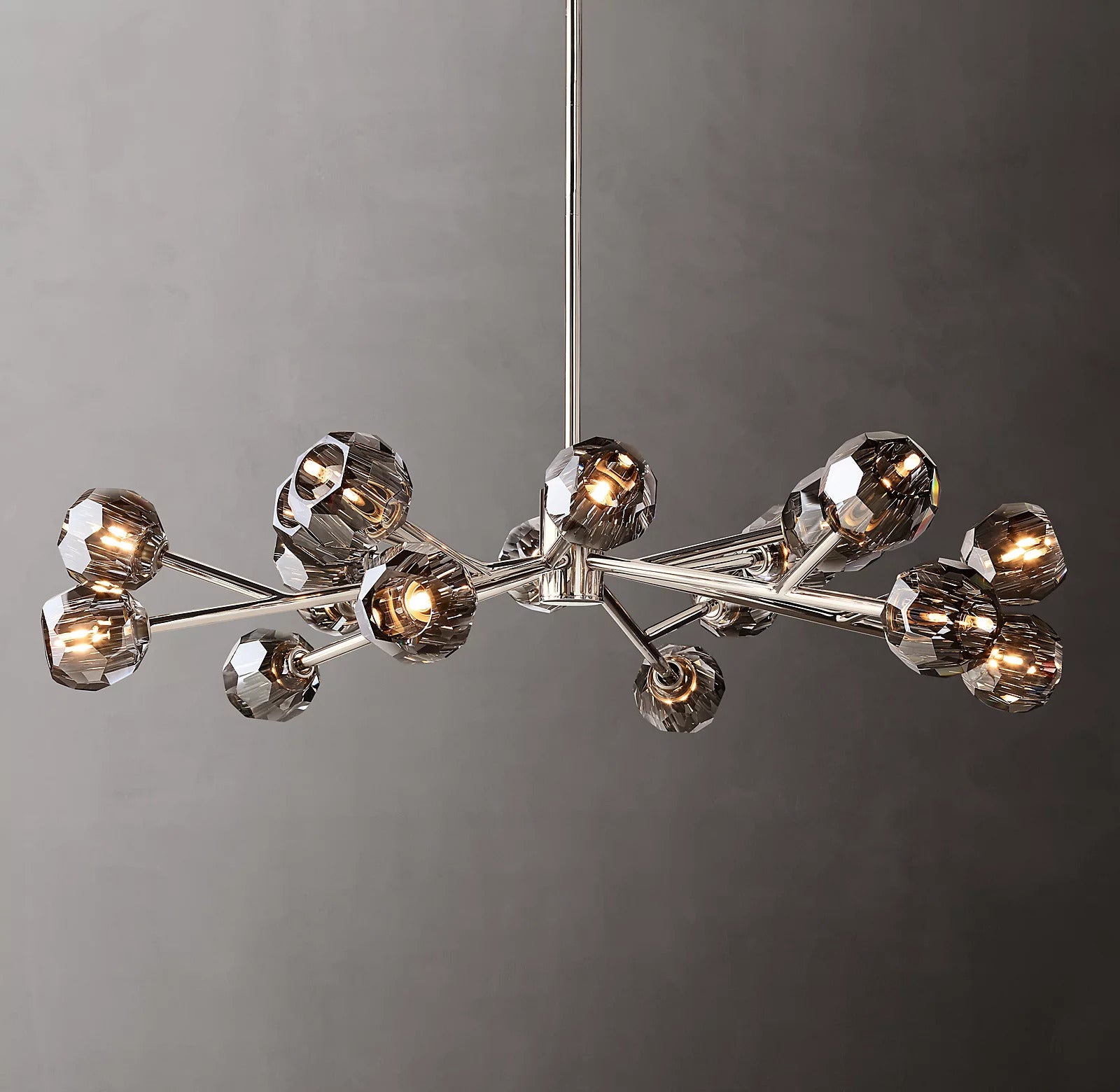 Bille Crystal Ball Round Chandelier 48" K9 Crystal