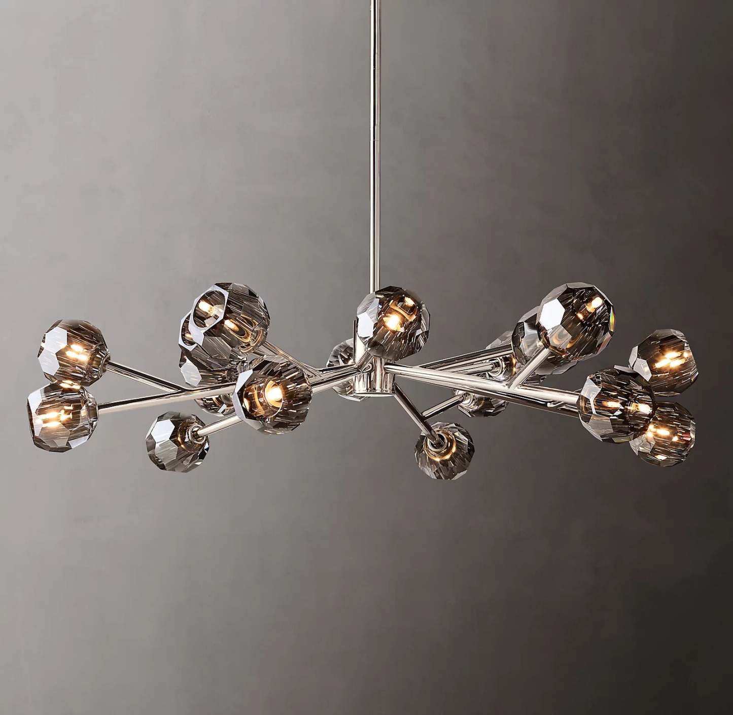 Bille Crystal Ball Round Chandelier 48" K9 Crystal