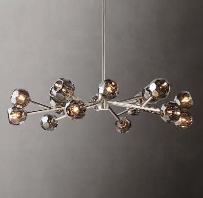Bille Crystal Ball Round Chandelier 48" K9 Crystal