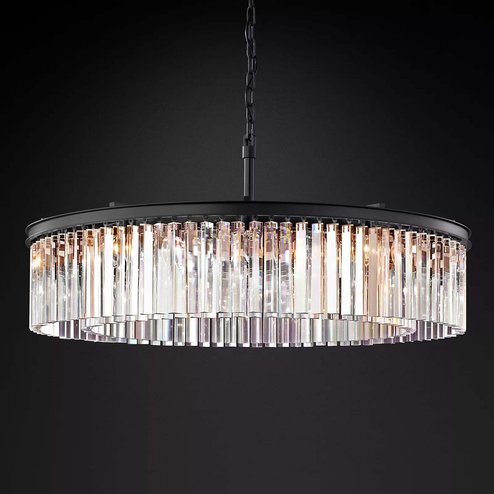 Rhysis Crystal Round Chandelier 43"