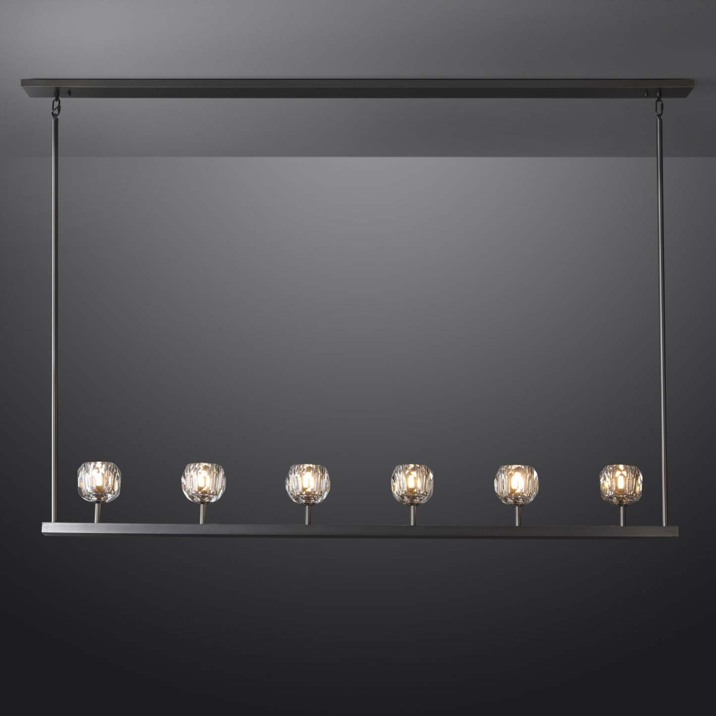 Bille Crystal Ball Linear Chandelier 60"