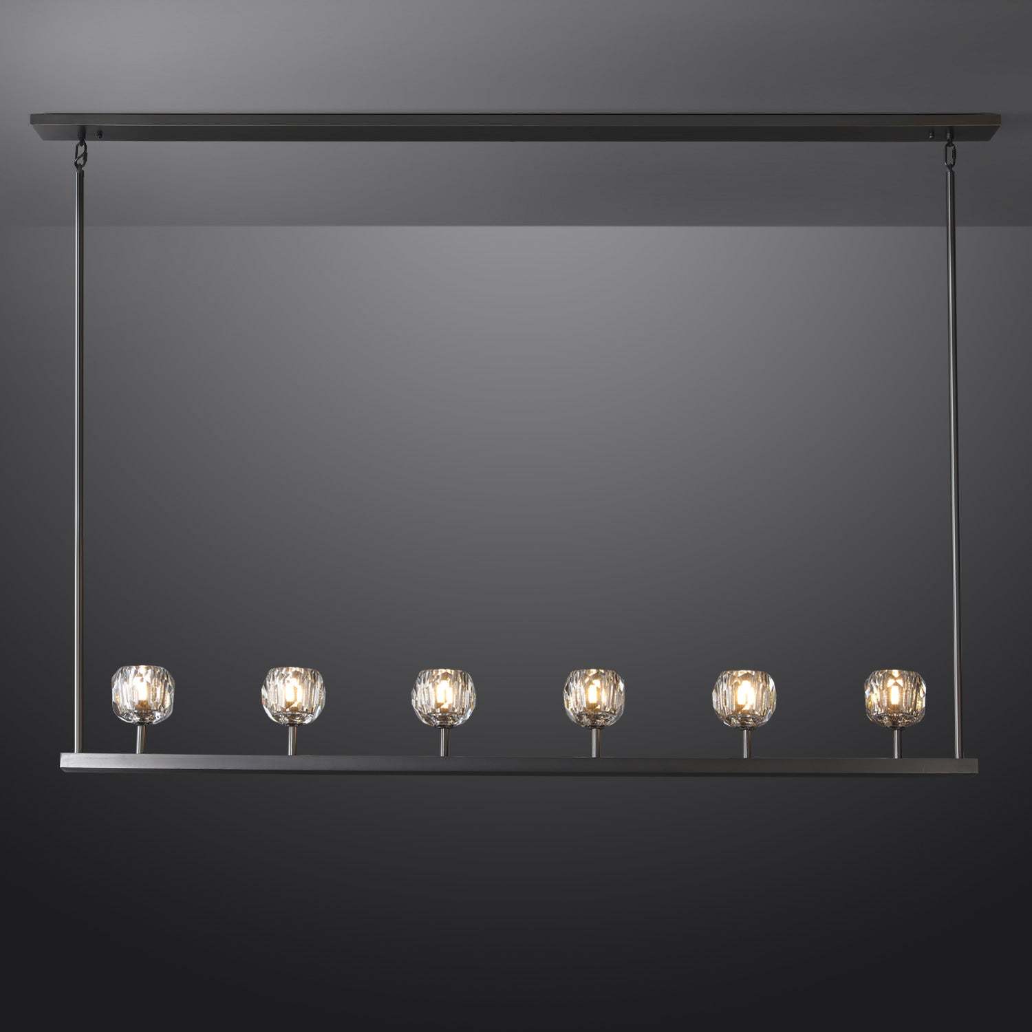 Bille Crystal Ball Linear Chandelier 60"