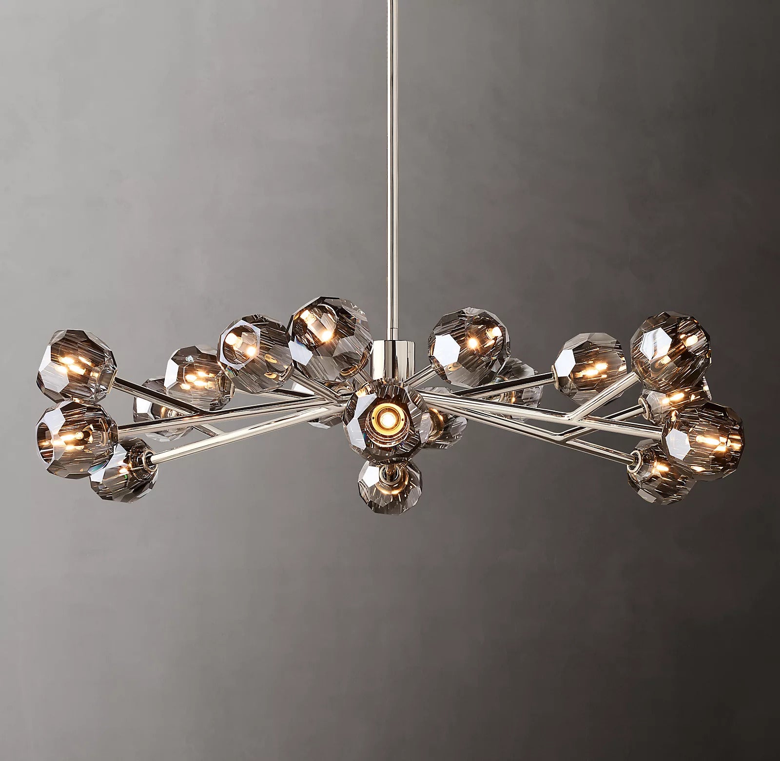 Bille Crystal Ball Round Chandelier 48" K9 Crystal