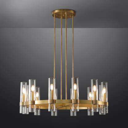 Ravalle Glass Round Chandelier 36"