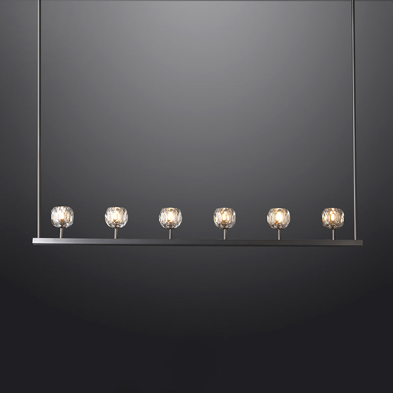 Bille Crystal Ball Linear Chandelier 60"
