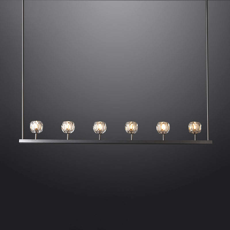 Bille Crystal Ball Linear Chandelier 60"
