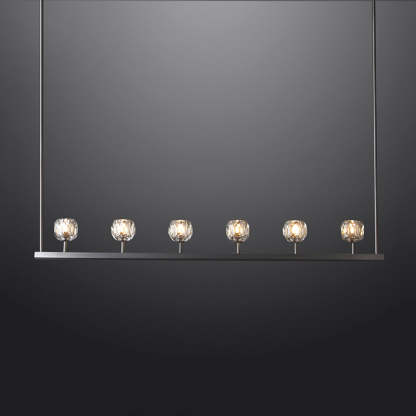 Bille Crystal Ball Linear Chandelier 60"
