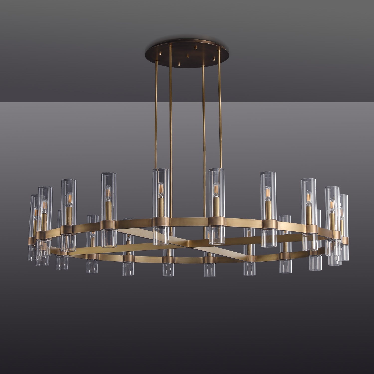 Ravalle Glass Round Chandelier 60"