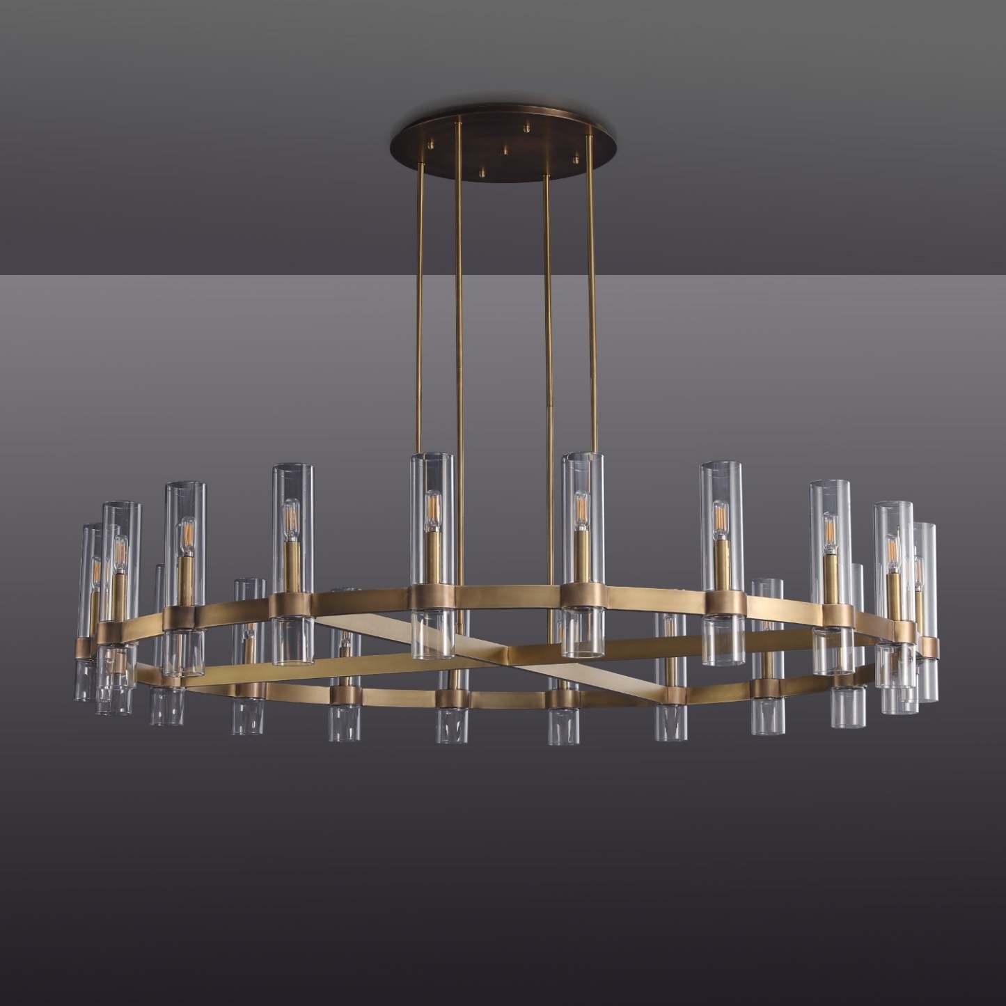 Ravalle Glass Round Chandelier 60"