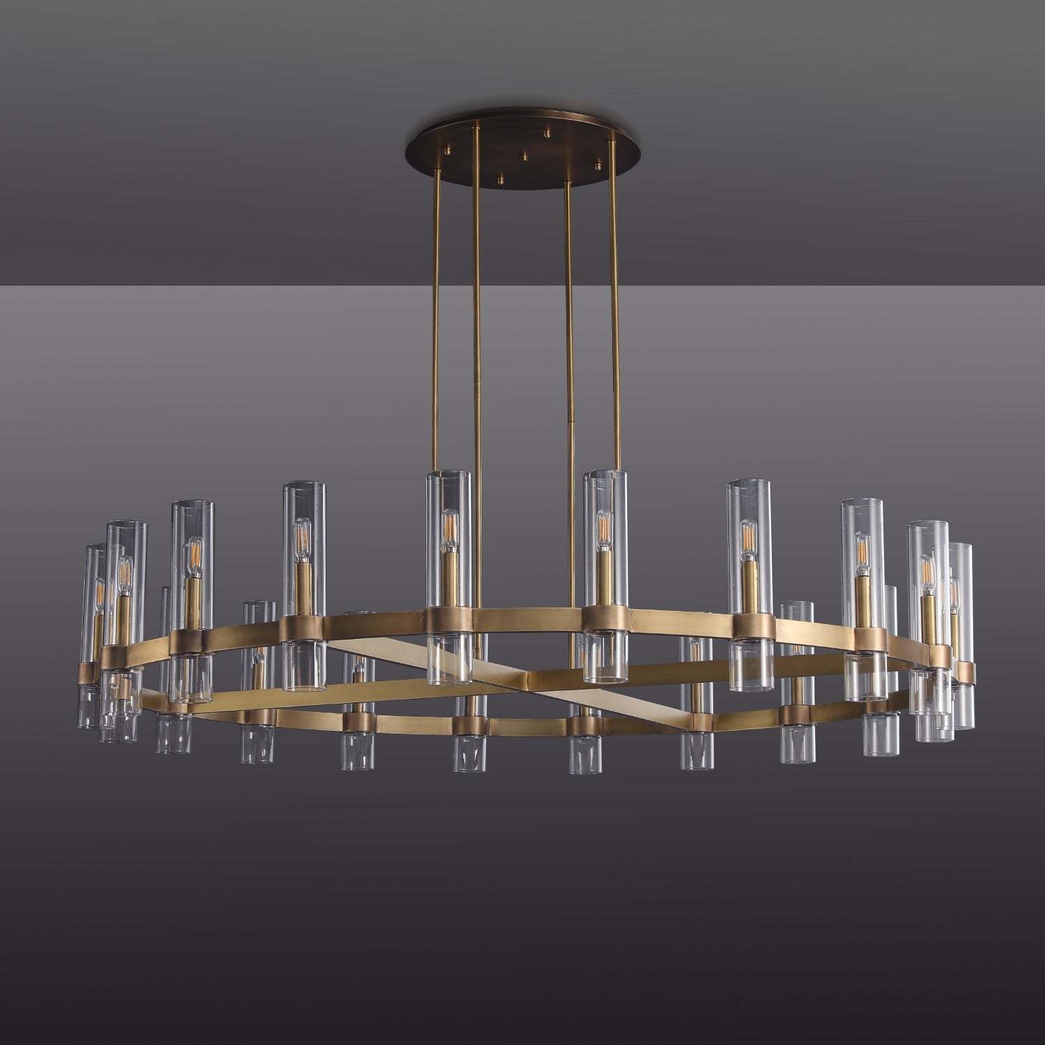 Ravalle Glass Round Chandelier 60"