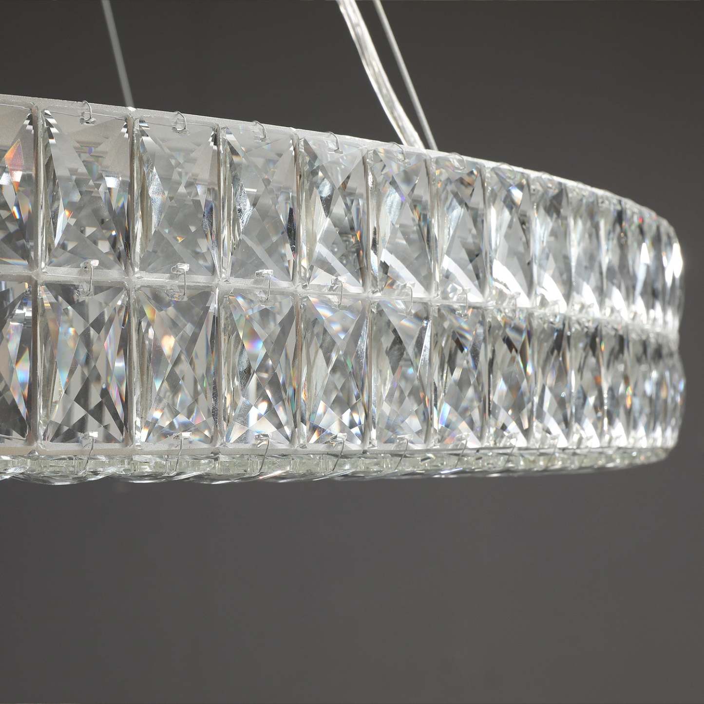 Clear Crystal Ring Chandelier