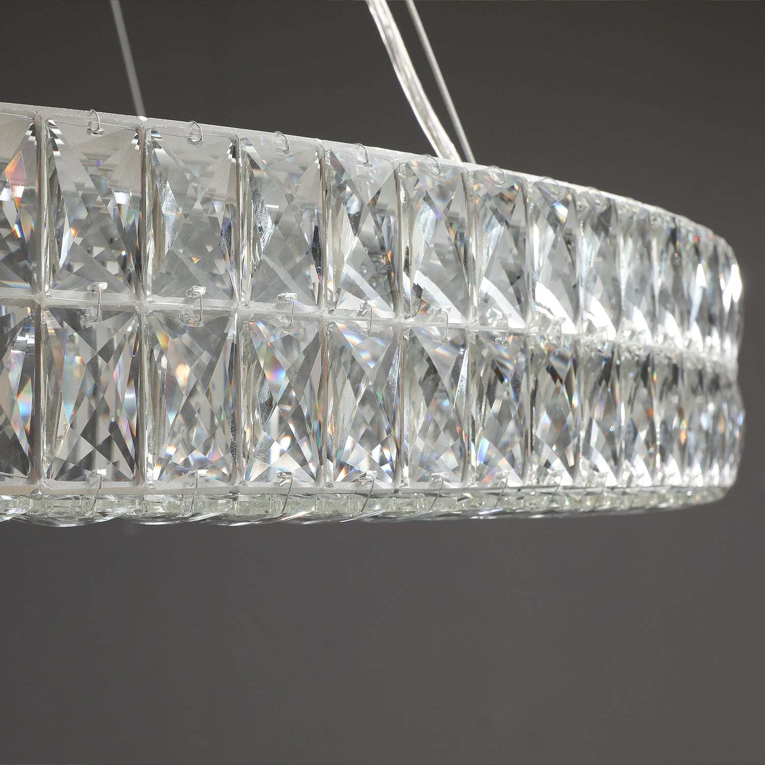 Clear Crystal Ring Chandelier
