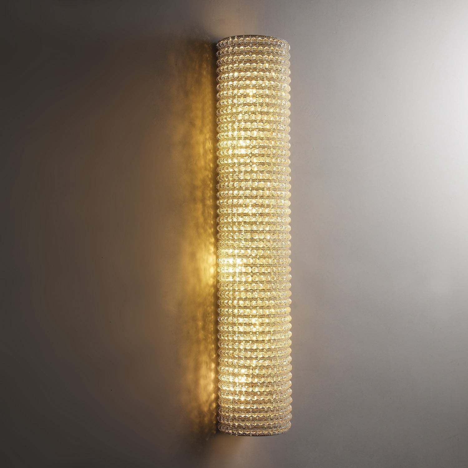 Holo Clear Crystal Beads Wall Sconce 36"Height