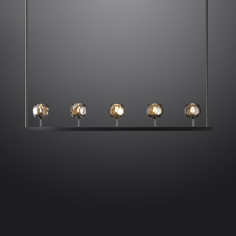 Bille Crystal Ball Linear Chandelier 48"