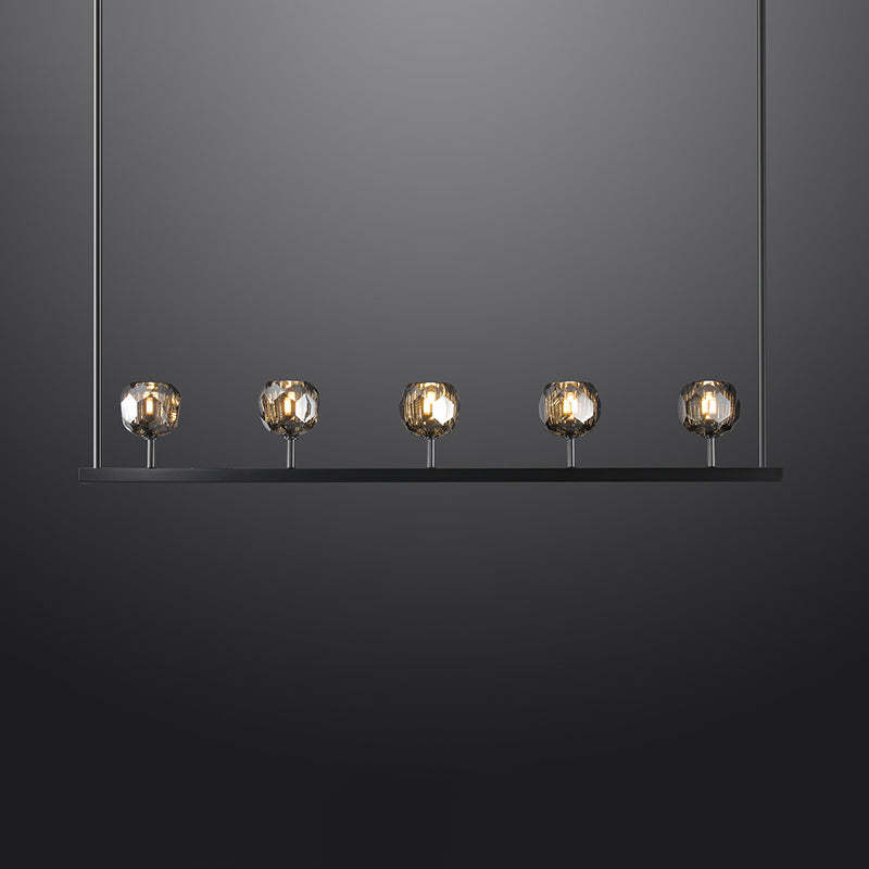 Bille Crystal Ball Linear Chandelier 48"