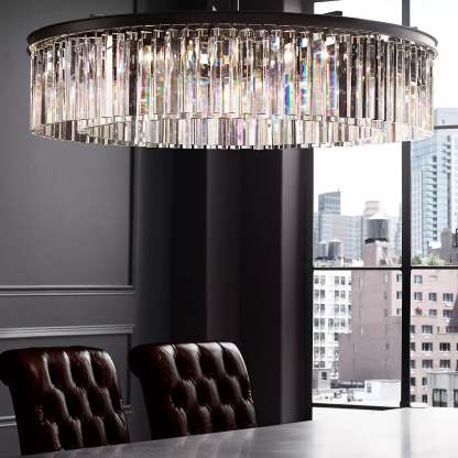 Rhysis Crystal Round Chandelier 43"