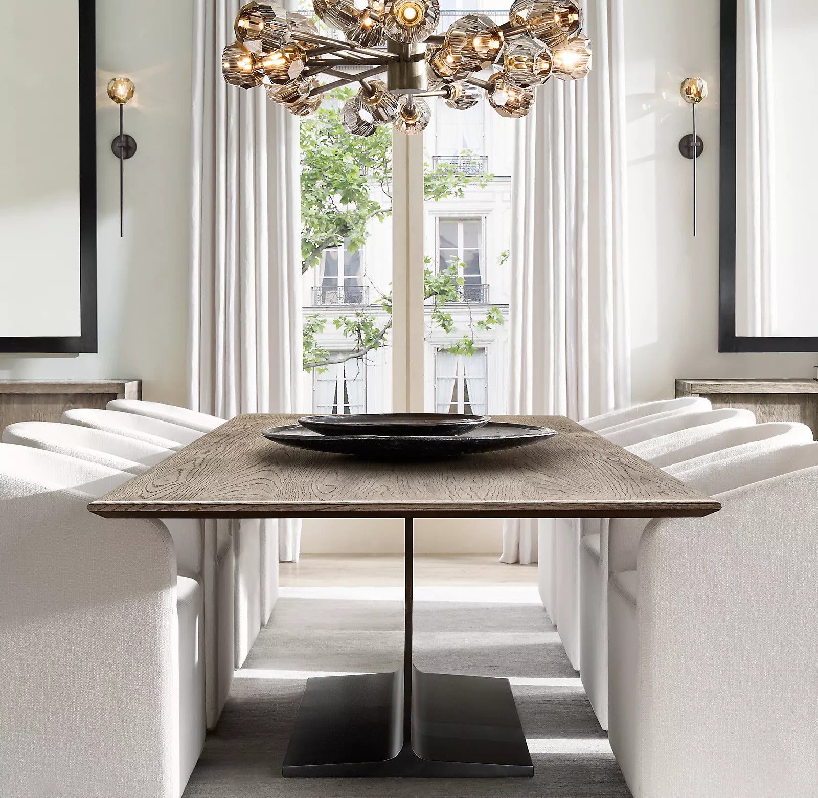 Bille Crystal Ball Round Chandelier 36"