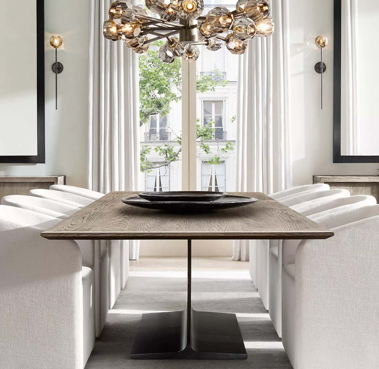 Bille Crystal Ball Round Chandelier 36"