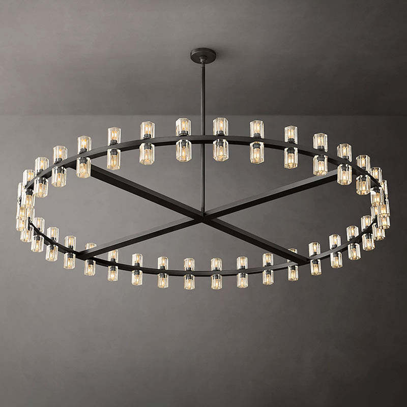Arcahonk Crystal Round Chandelier 60"