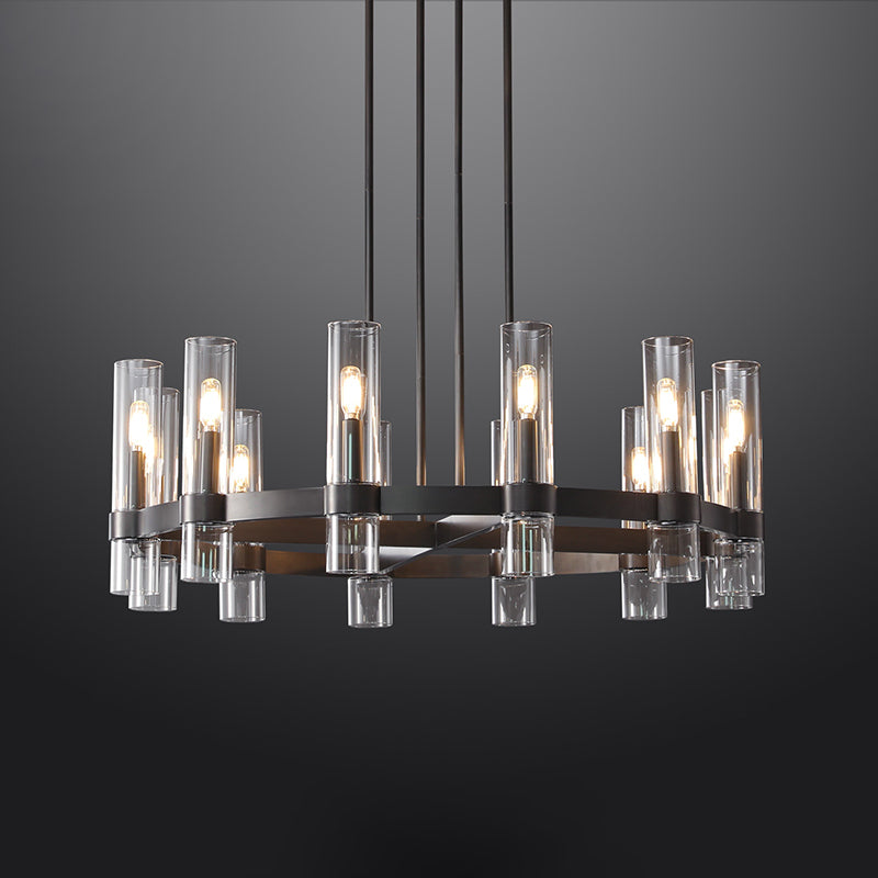 Ravalle Glass Round Chandelier 36"