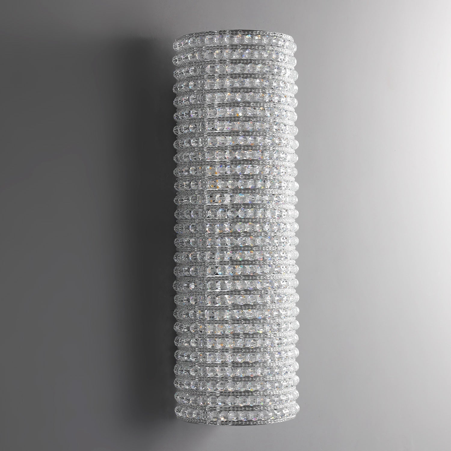 Holo Clearly Crystal Beads Wall Sconce 21"Height