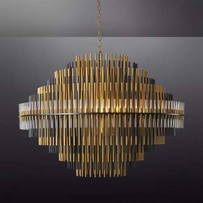 Emale Industrial Wind Round Chandelier 24" 32" 42"