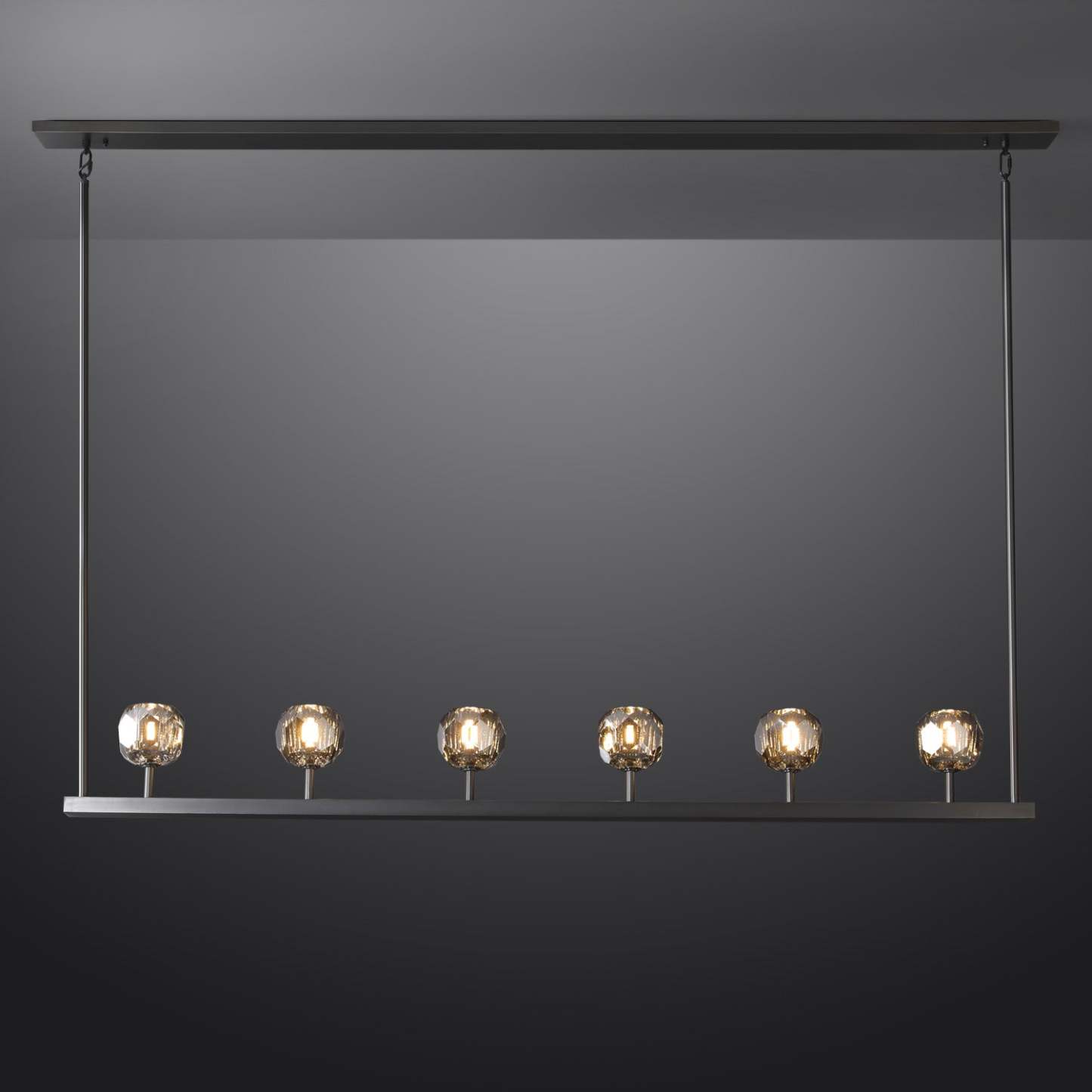 Bille Crystal Ball Linear Chandelier 60"