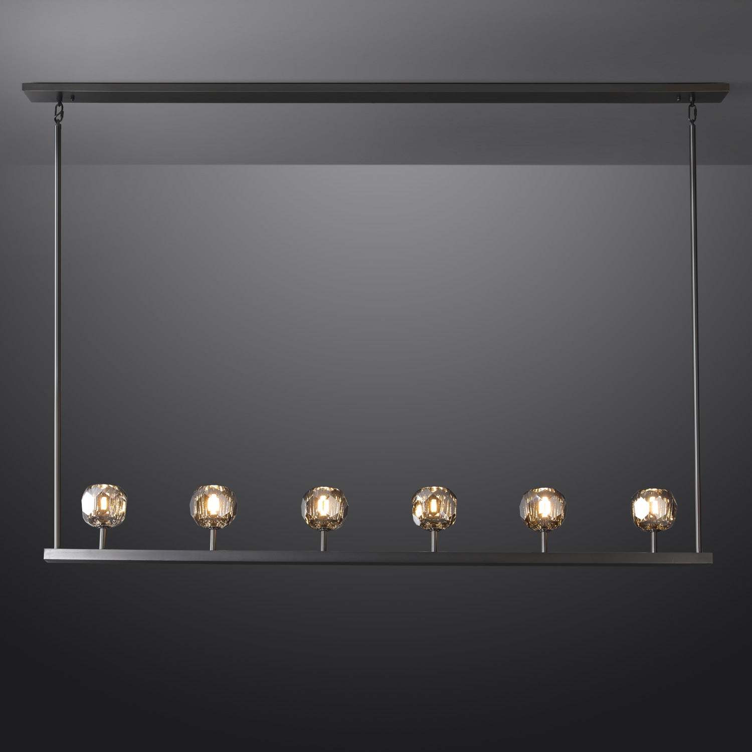 Bille Crystal Ball Linear Chandelier 60"