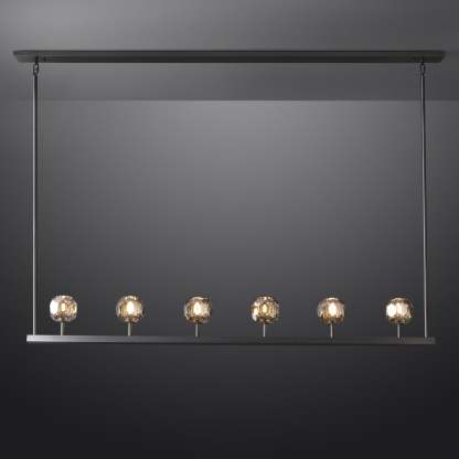 Bille Crystal Ball Linear Chandelier 60"