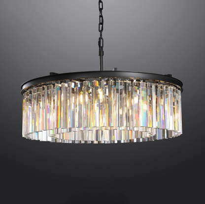 Rhysis Crystal Round Chandelier 43"